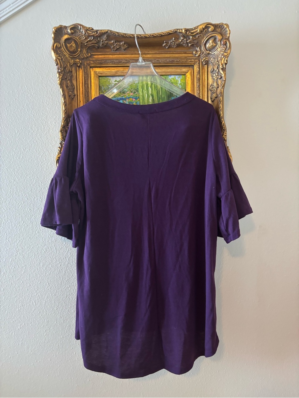 LSU Tigers Ruffle-Sleeve Keyhole Tee - Picture 7 of 7